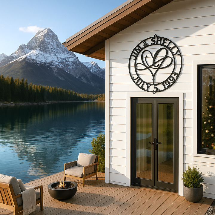 Infinite Love Monogram - Steel Sign