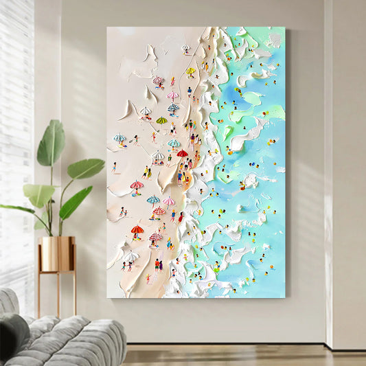 Beachfront Painting Coastal Wall Art