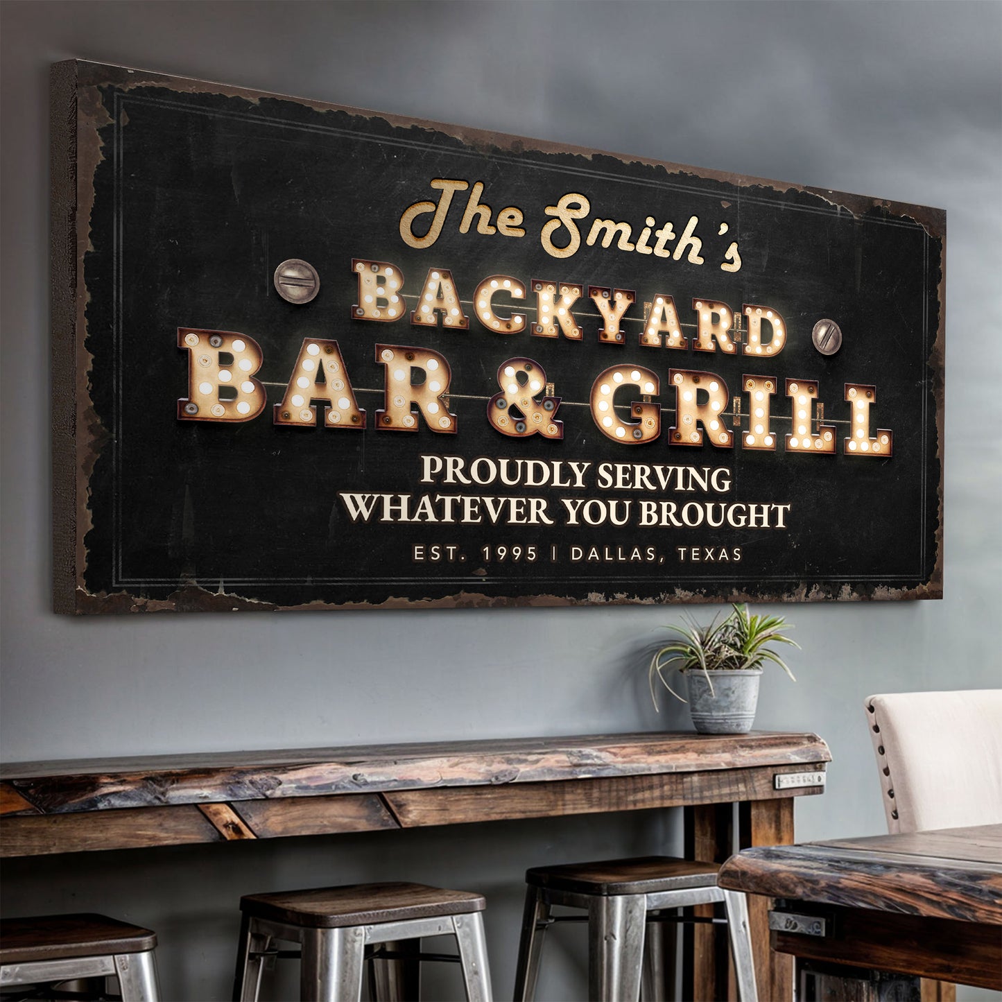 Backyard Bar & Grill Sign XVIII  - Image by Tailored Canvases