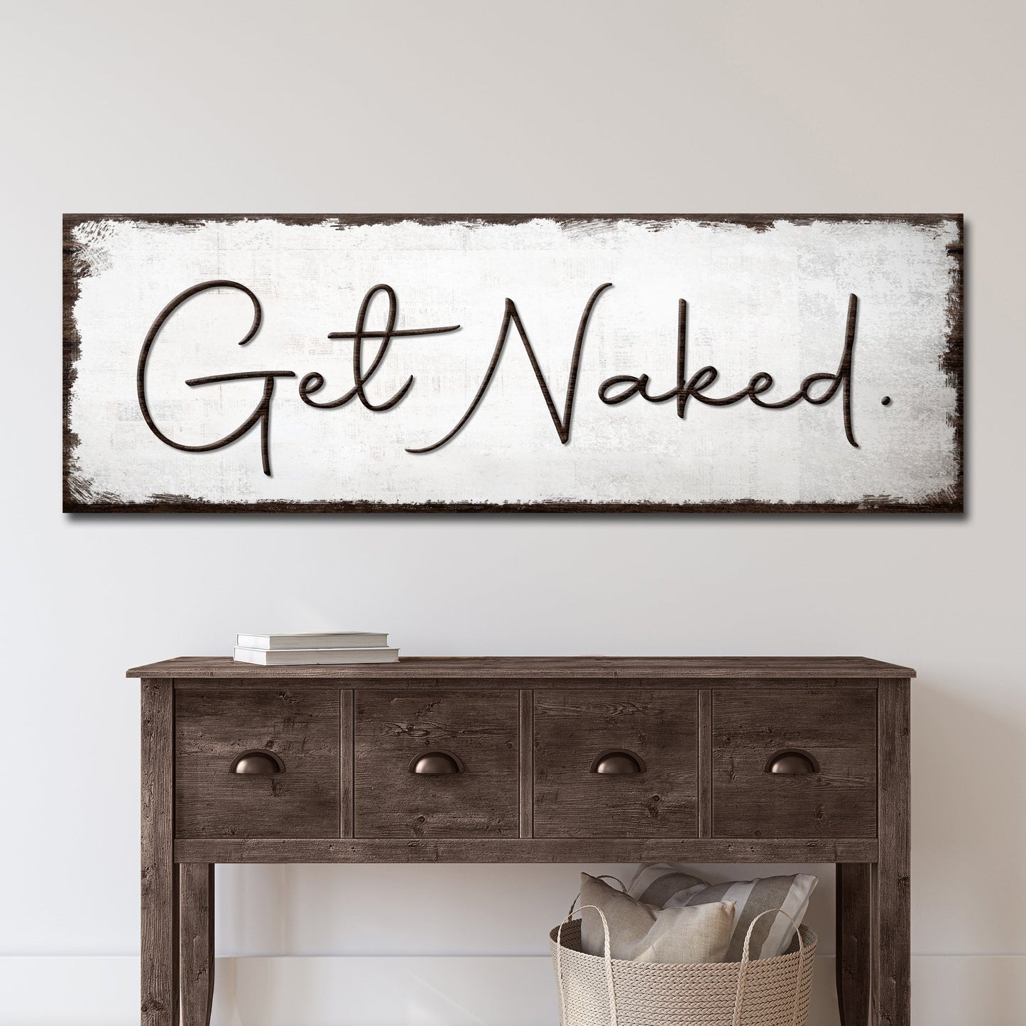 Get Naked Bathroom Sign (Free Shipping)