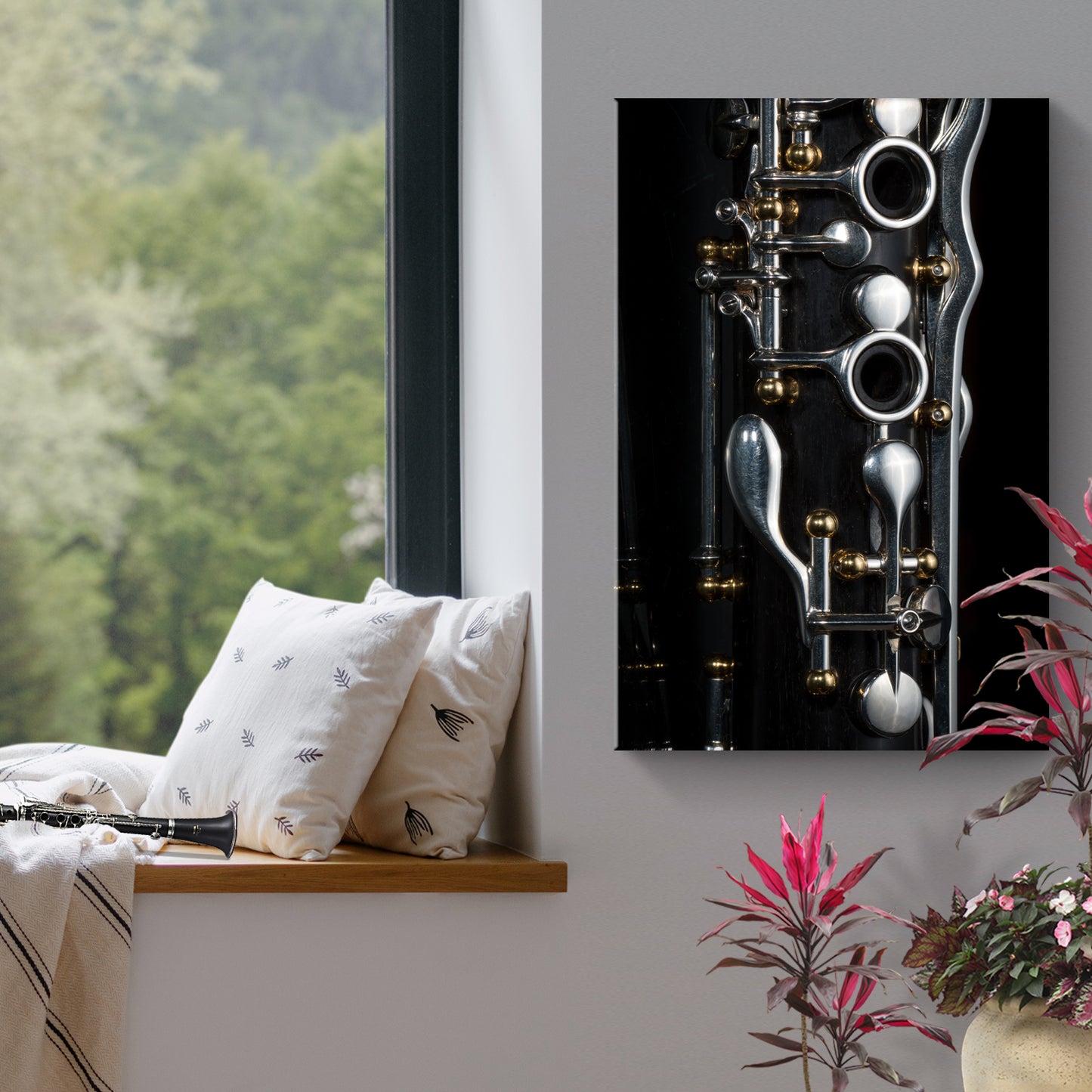 Clarinet  Up Close Canvas Wall Art Style 1 - Image by Tailored Canvases