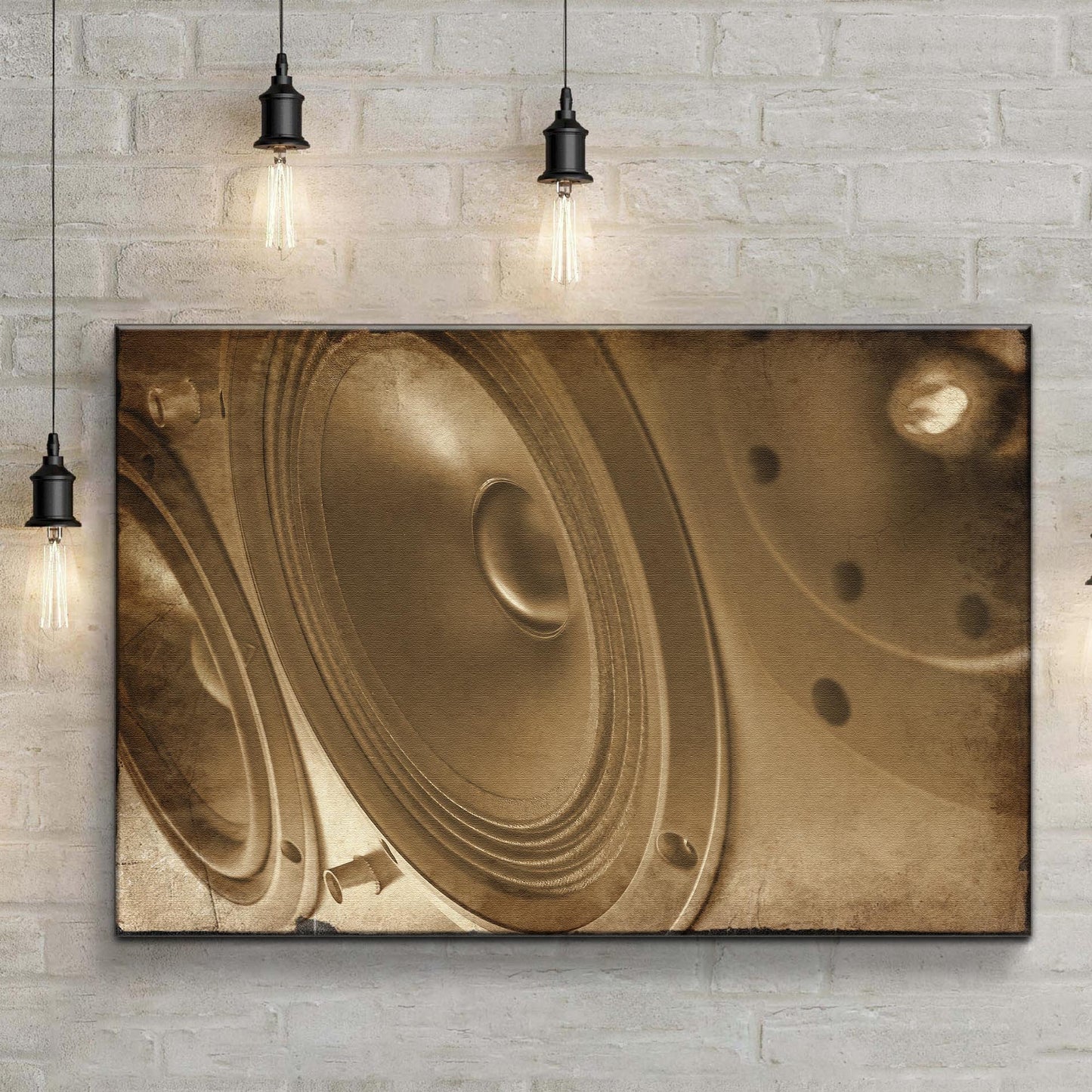 Music Equipment Speakers Vintage Canvas Wall Art Style 2 - Image by Tailored Canvases