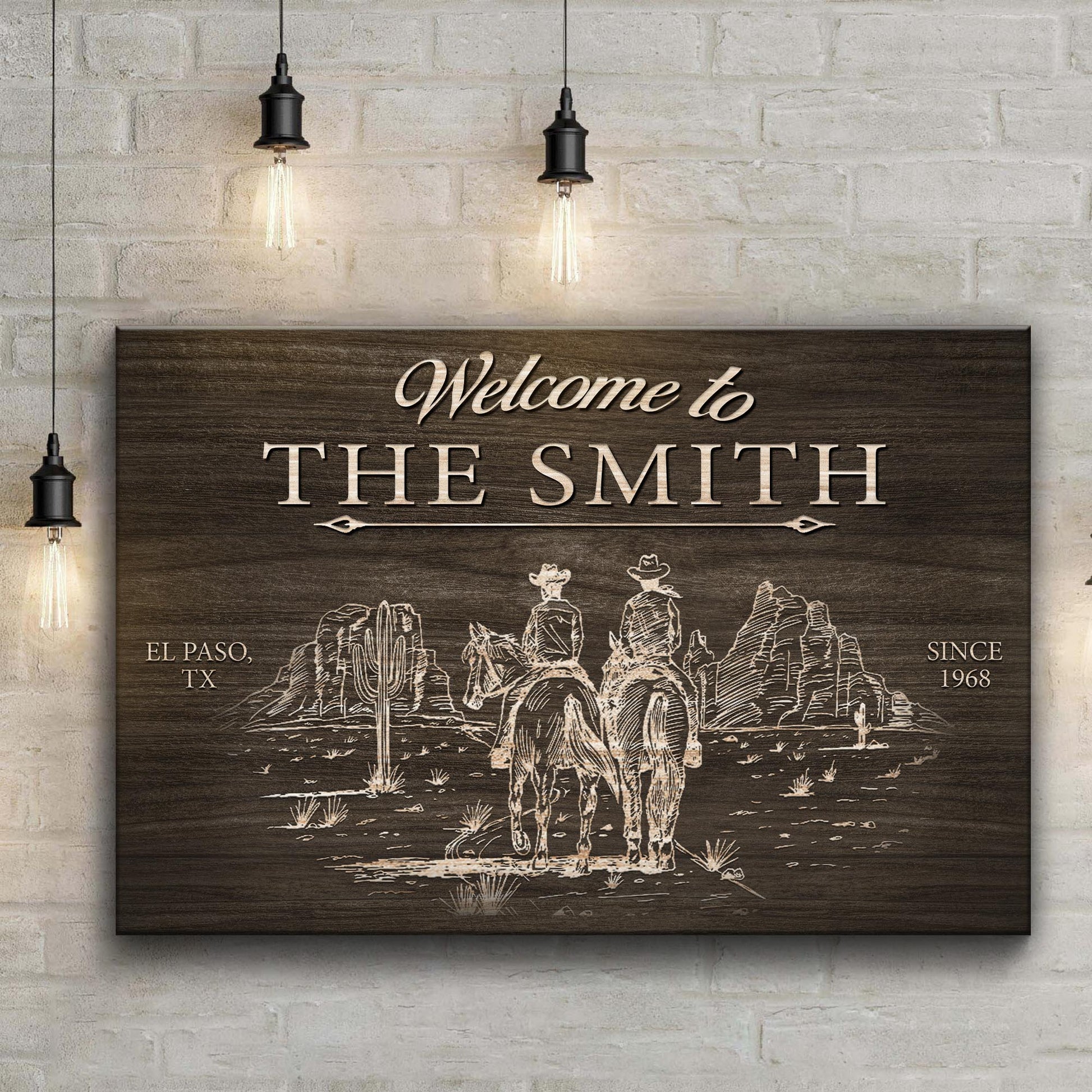 Cowboy Welcome Sign Style 2- Image by Tailored Canvases