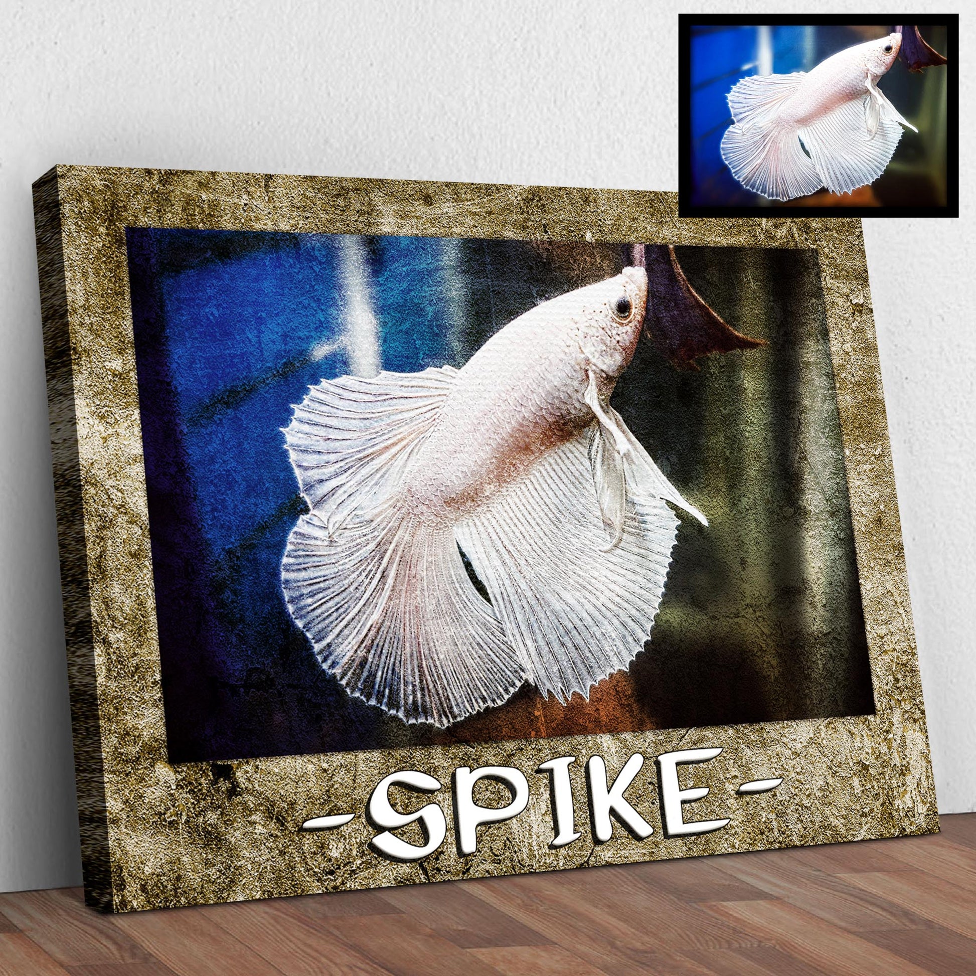 Fish Grunge Sign - Imaged by Tailored Canvases