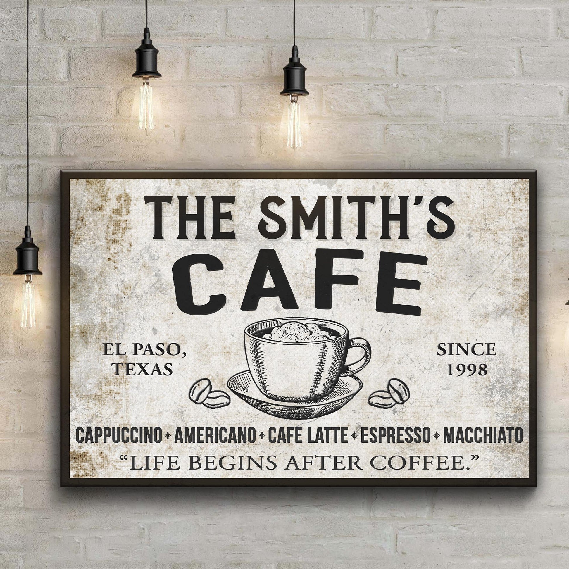 Cafe Sign IV Style 2 - Image by Tailored Canvases