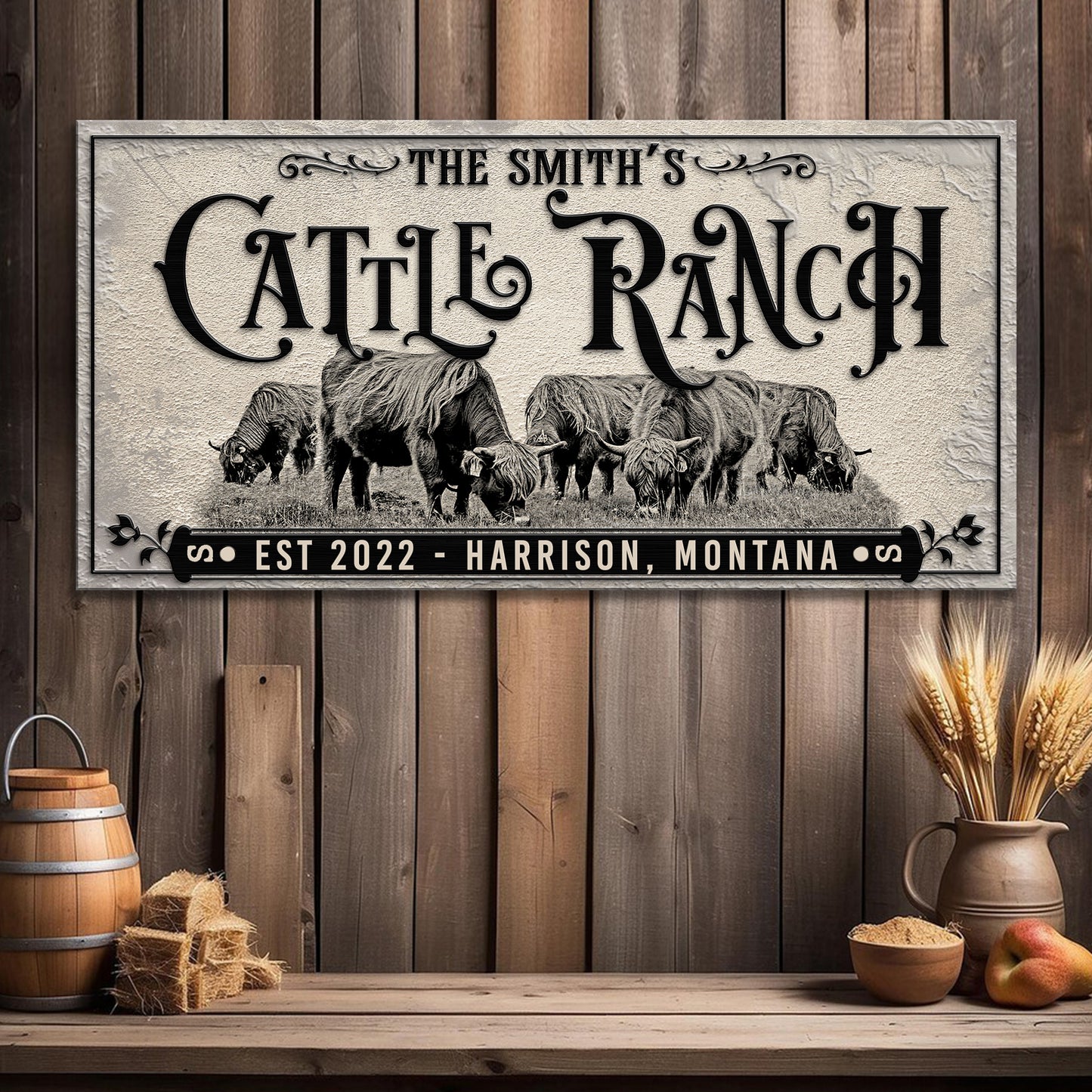 Branded Cattle Ranch Sign II  - Image by Tailored Canvases