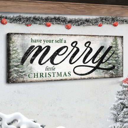 Have Yourself a Merry Little Christmas Sign VII | Image by Tailored Canvases