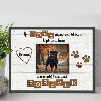 Pet Memorial Sign If Love Alone