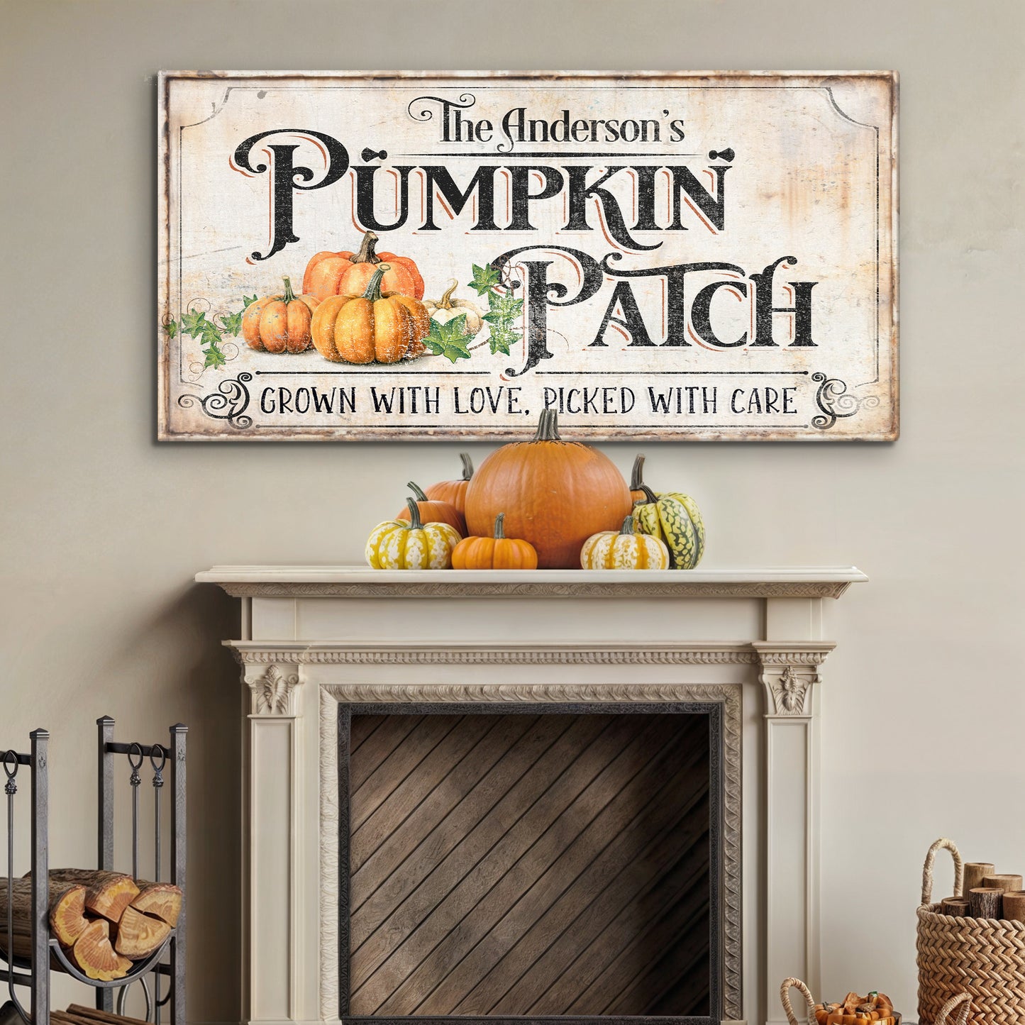 Personalized Pumpkin Patch Sign III