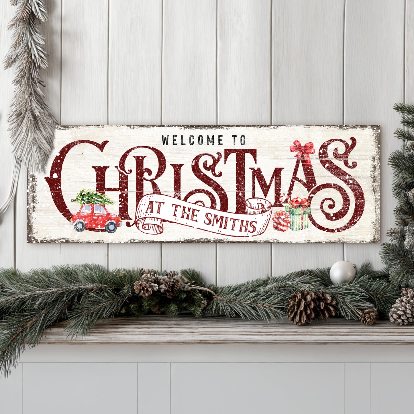 Family Welcome To Christmas Sign II - Image by Tailored Canvases