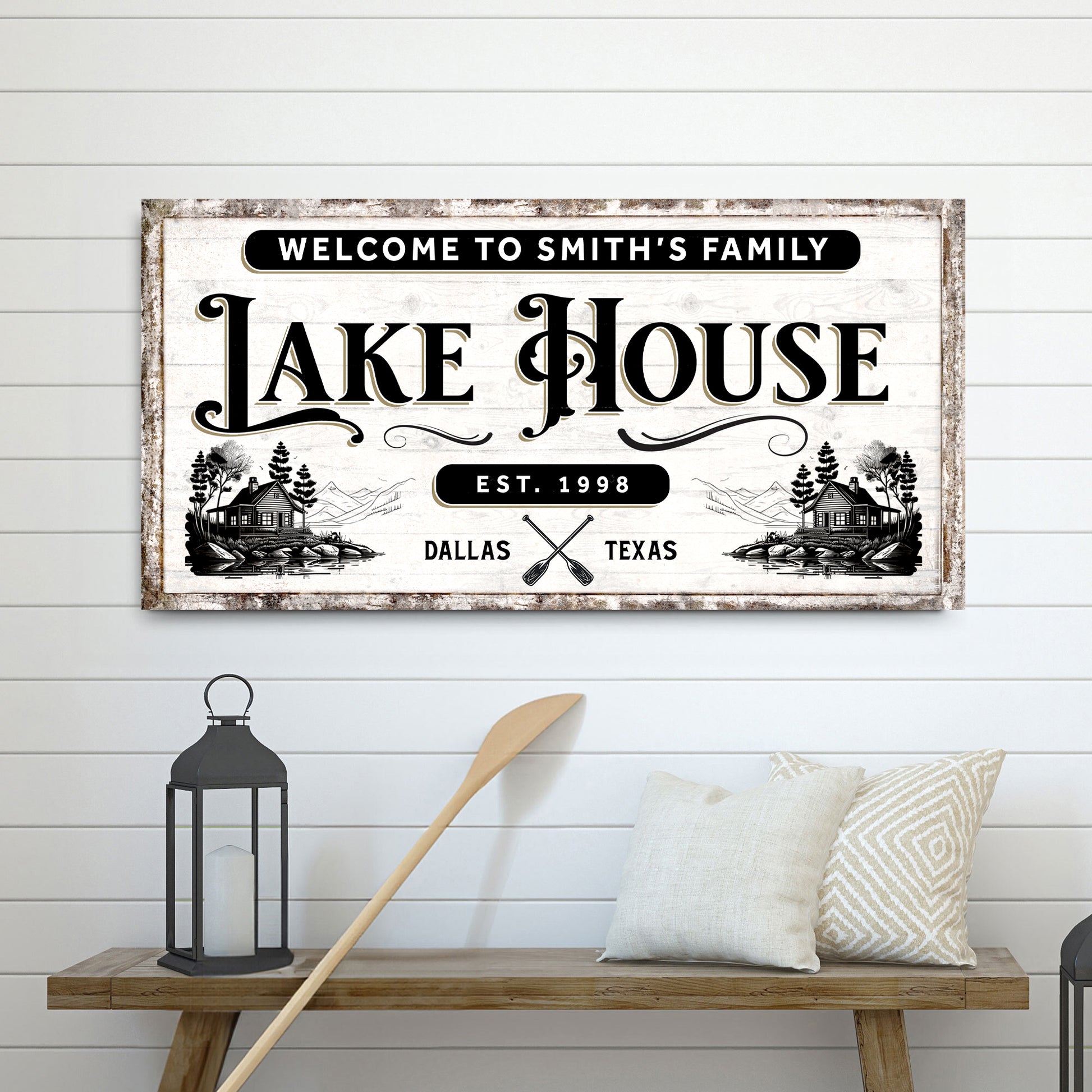 Lake House Sign VIII Style 2 - Image by Tailored Canvases