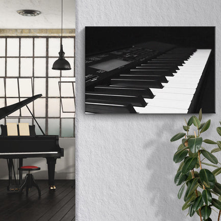 Keyboard Monochrome Canvas Wall Art - Image by Tailored Canvases