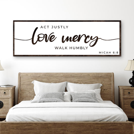Act Justly Love Mercy Walk Humbly Faith Sign III - Image by Tailored Canvases