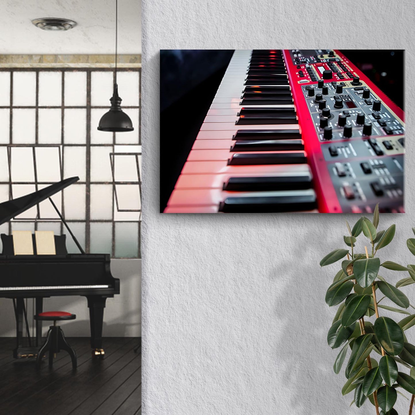 Keyboard Modern Canvas Wall Art Style 1 - Image by Tailored Canvases