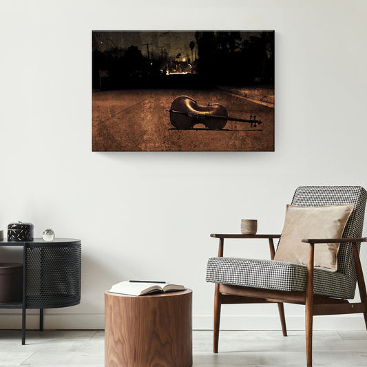 Cello Rustic Canvas Wall Art - Image by Tailored Canvases