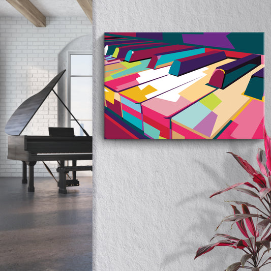 Keyboard Abstract Canvas Wall Art - Image by Tailored Canvases