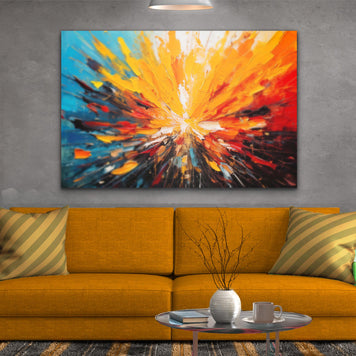 Explosion of Color Oil Paint - Modern Wall Art