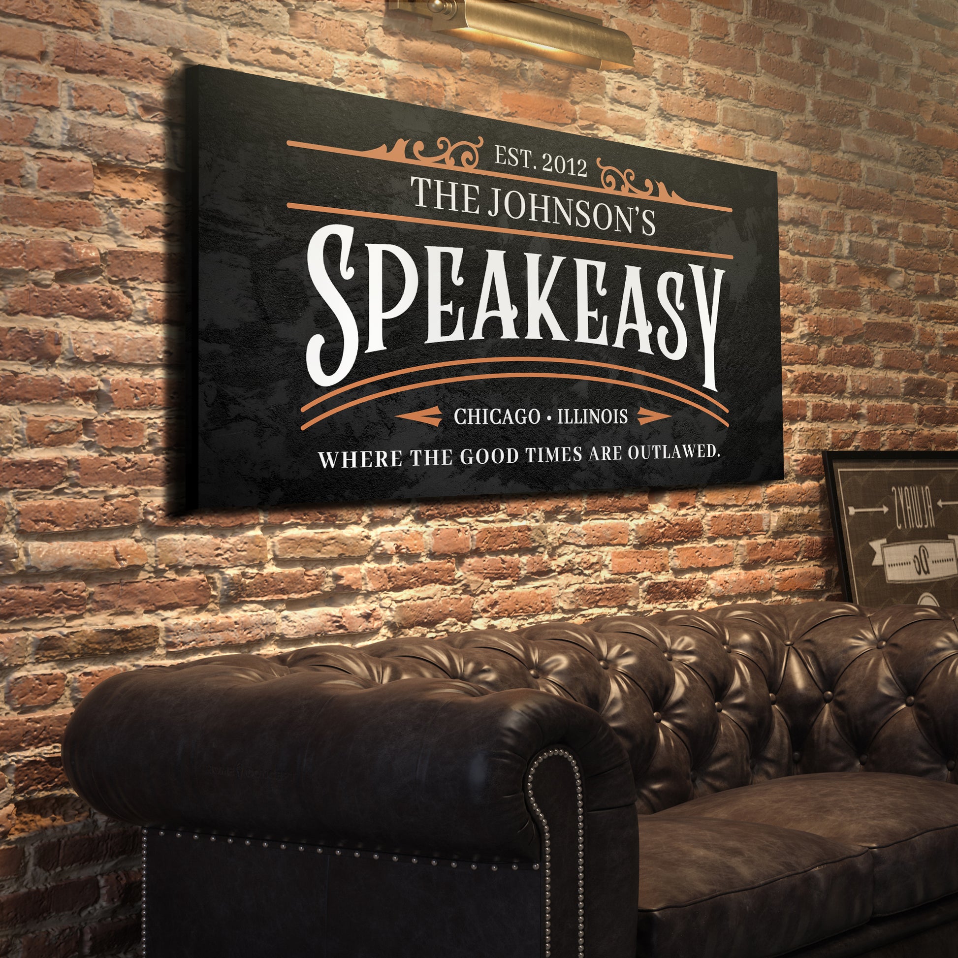 Speakeasy Sign II - Imaged by Tailored Canvases