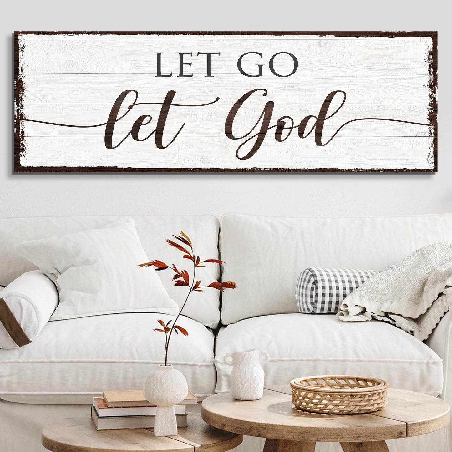 Let Go Let God Faith Sign II - Image by Tailored Canvases