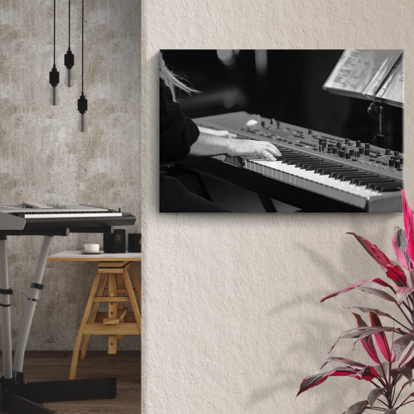 Keyboard Playing Canvas Wall Art Style 1 - Image by Tailored Canvases