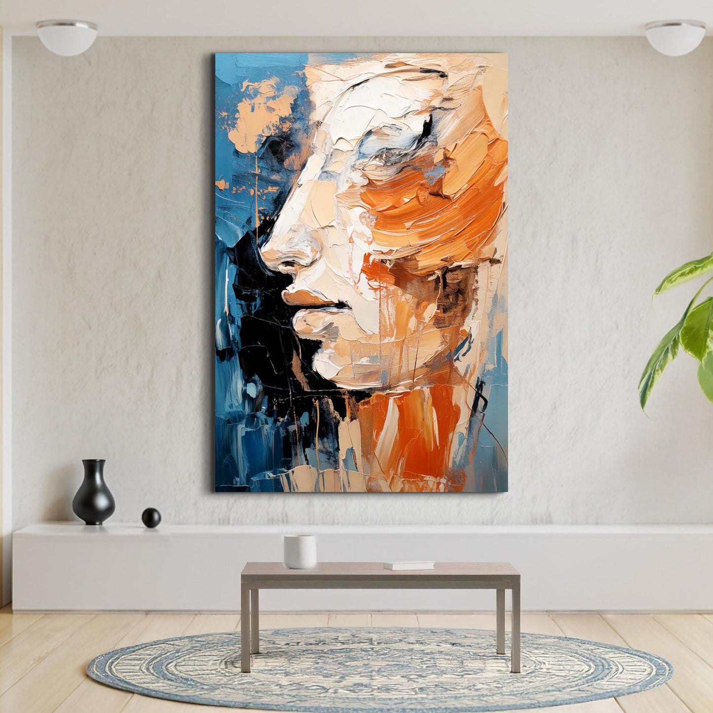 Modern Brush Stroke Abstract Wall Art