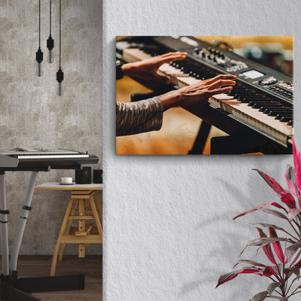 Keyboard Rustic Canvas Wall Art - Image by Tailored Canvases