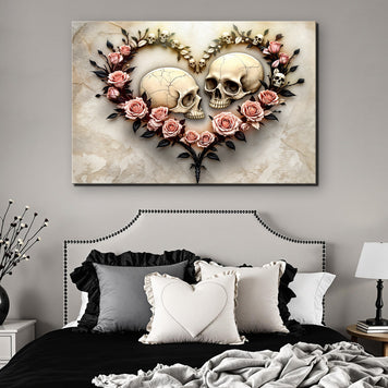 Skull and Flowers Wall Art VI