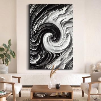 Harmony in Black and White - Modern Wall Art