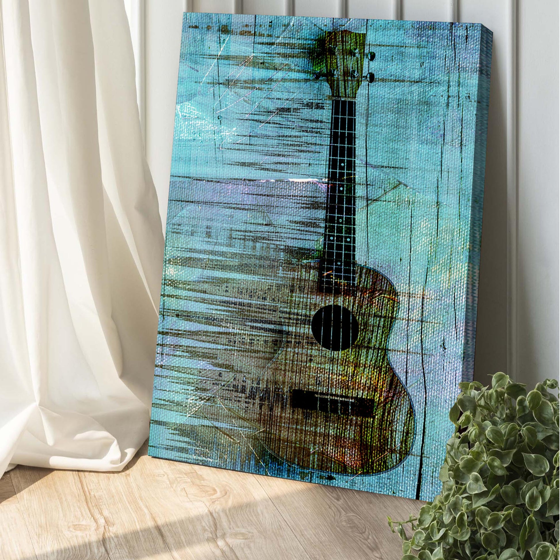 Ukulele Abstract Canvas Wall Art - Image by Tailored Canvases