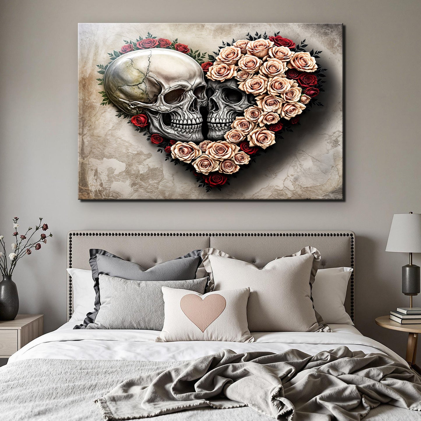 Skull and Flowers Wall Art IX