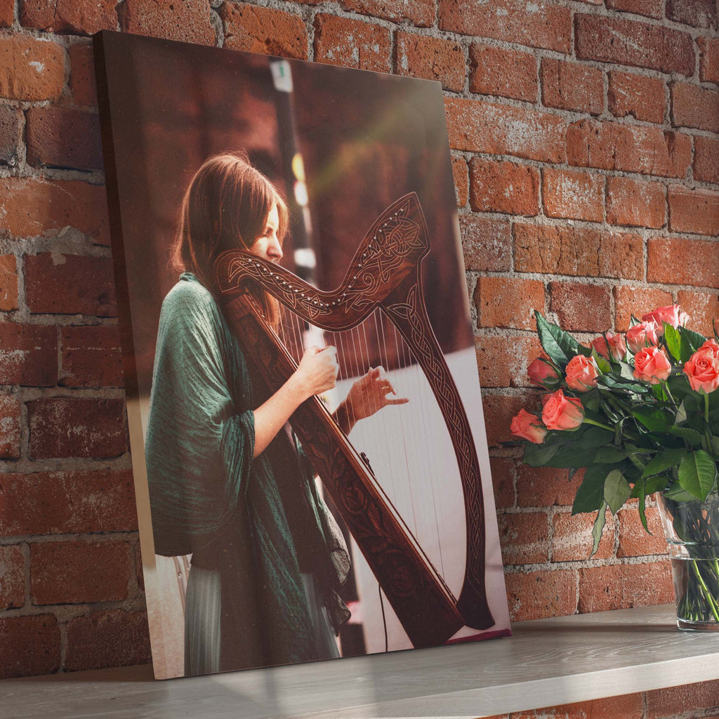 Harp Playing Canvas Wall Art by Tailored Canvases