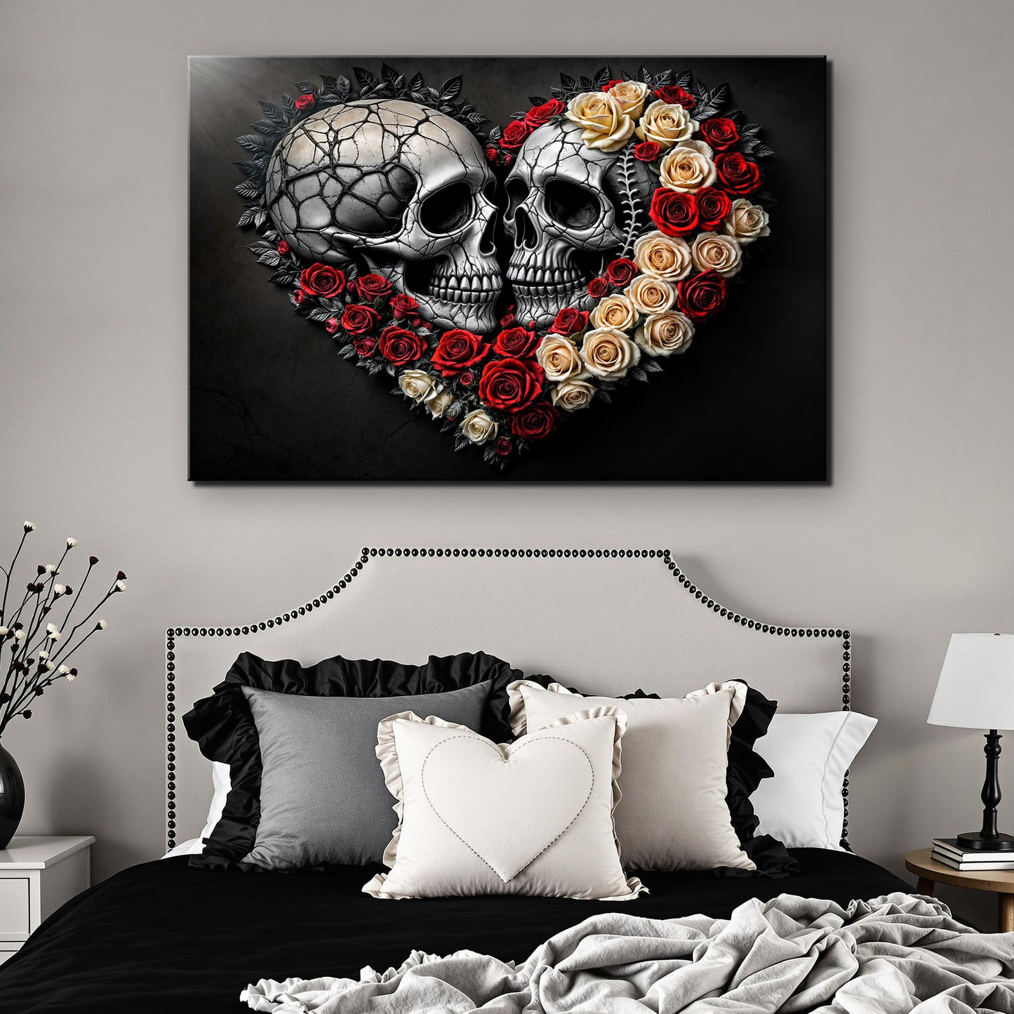 Skull and Flowers Wall Art VIII