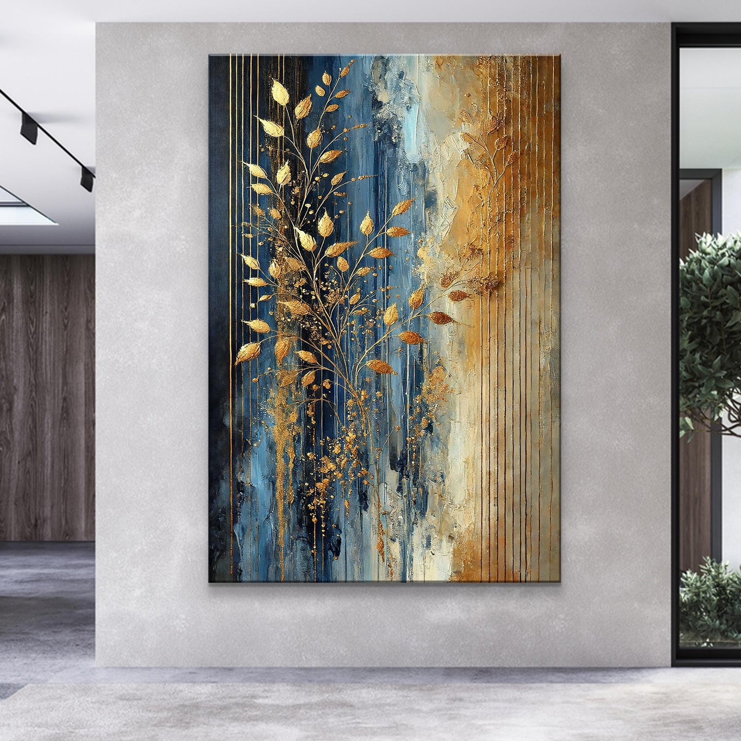 Golden Serenity - Modern Wall Art