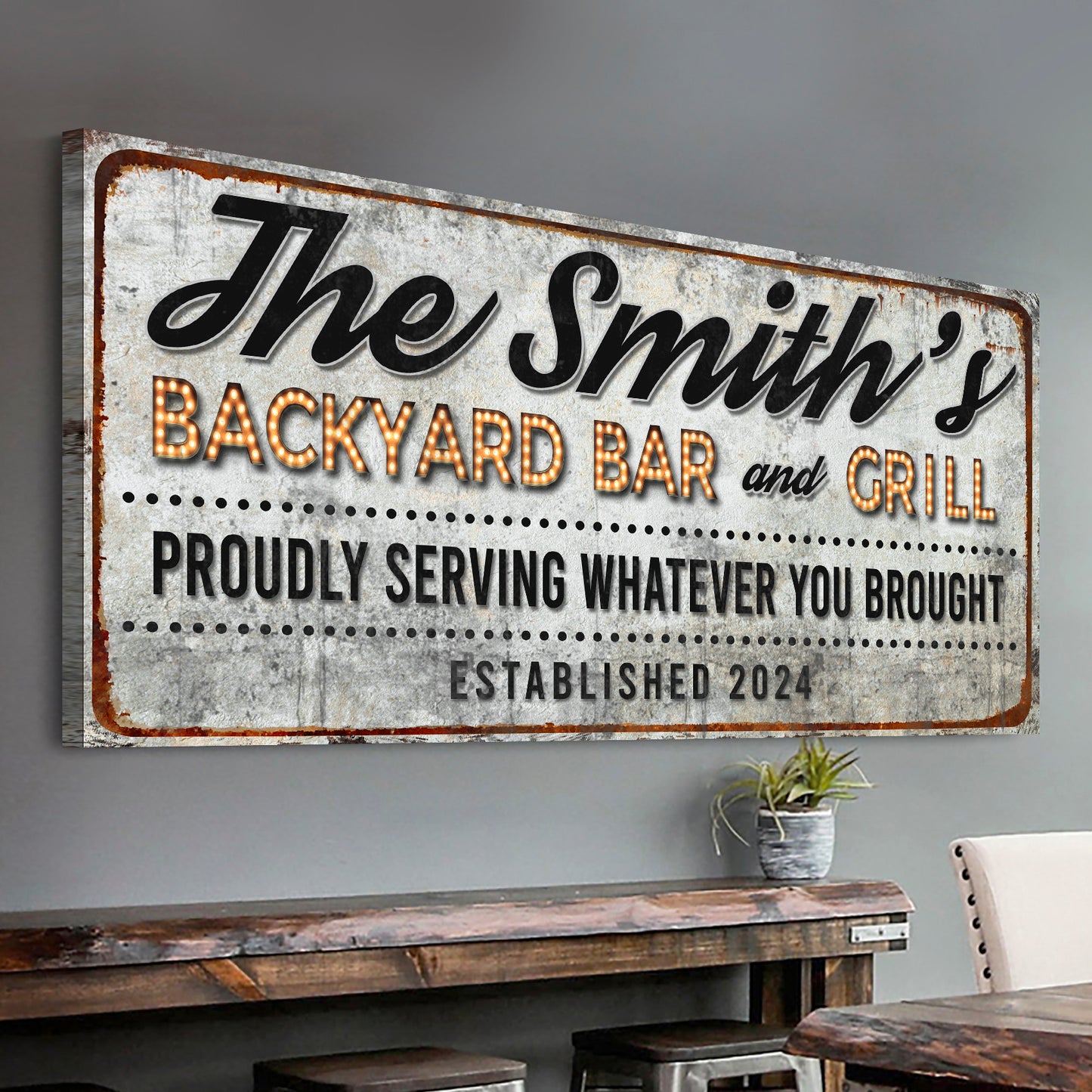 Backyard Bar & Grill Sign XX