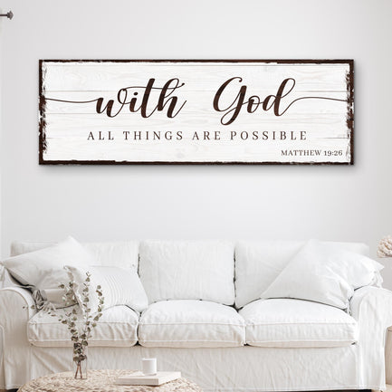 With God All Things Are Possible Faith Sign II - Image by Tailored Canvases
