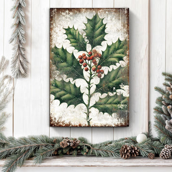 Christmas Holly Wall Art