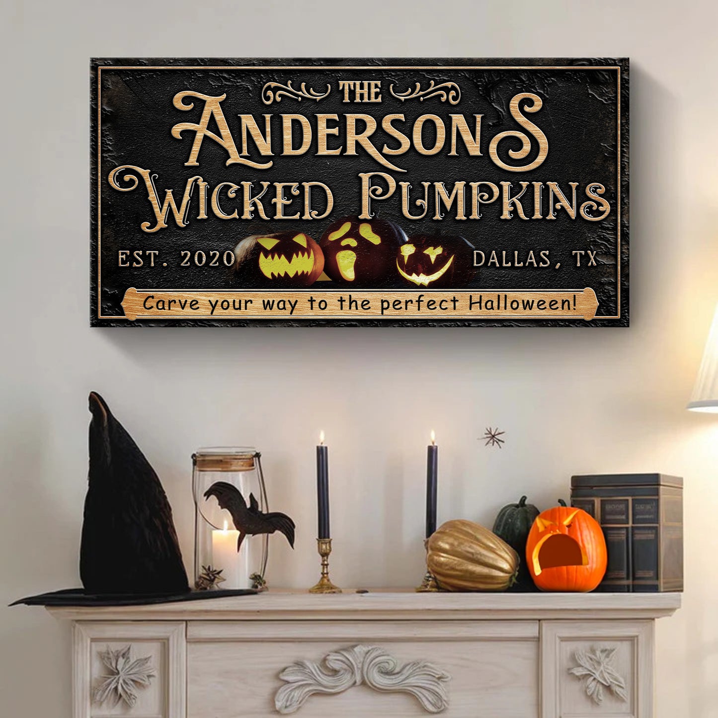 Personalized Wicked Pumpkins Halloween Sign