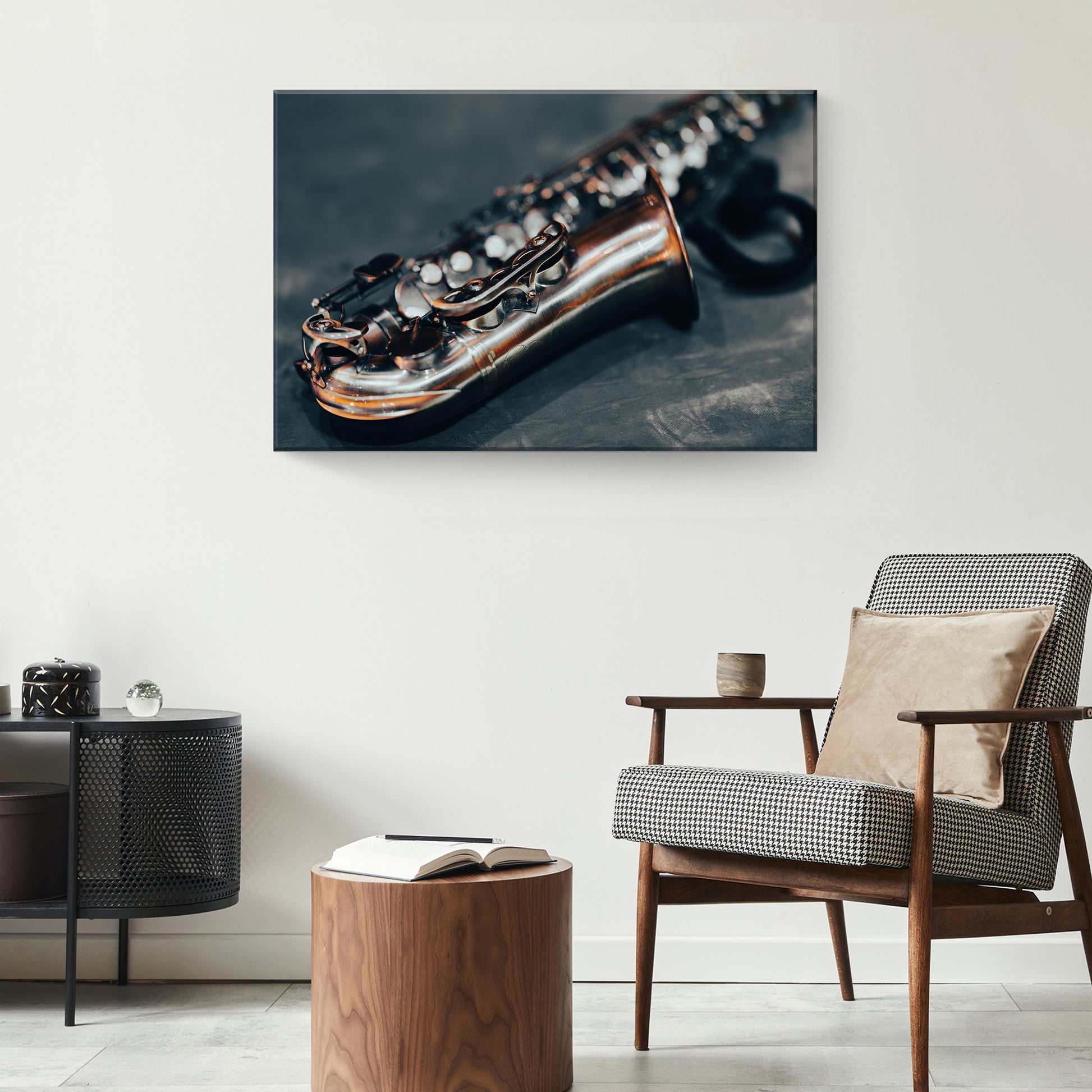  Saxophone Modern Canvas Wall Art Style 1 - Image by Tailored Canvases