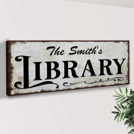 Personalized Library Sign III