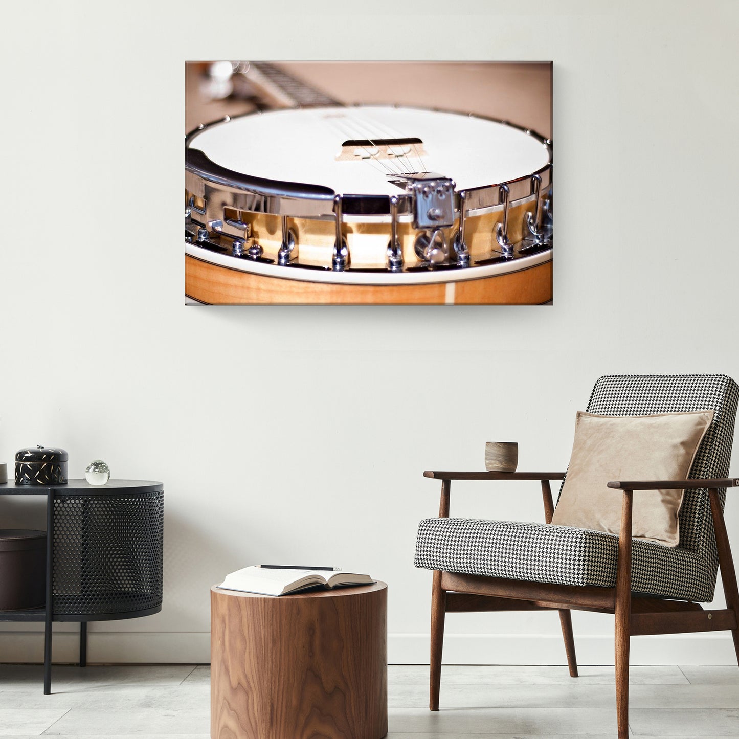 Banjo Modern Canvas Wall Art Style 1 - Image by Tailored Canvases