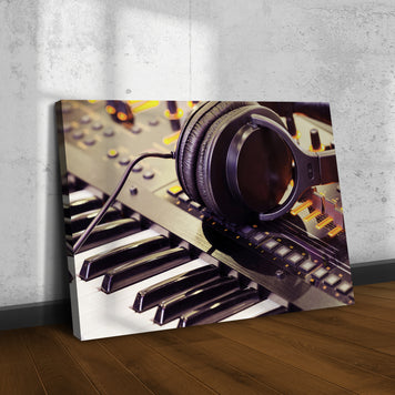 Keyboard Up Close Canvas Wall Art