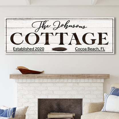 Cottage Beach House Sign Style 2 - Image by Tailored Canvases