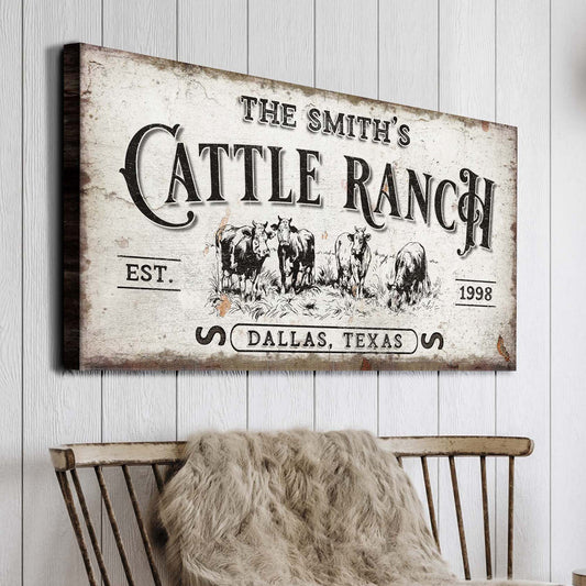 Branded Cattle Ranch Sign Style 2 - Image by Tailored Canvases