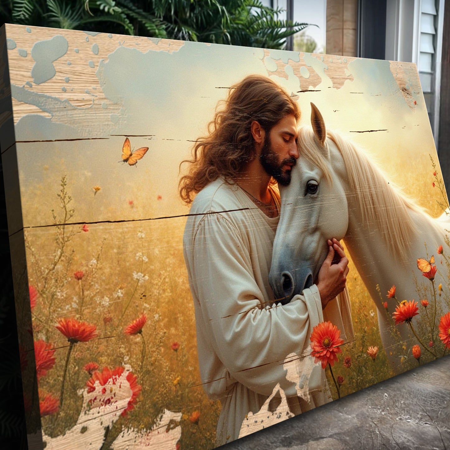 Jesus and Horse Faith Wall Art II