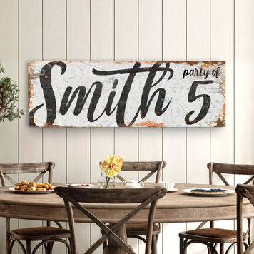 Personalized Party of Family Sign II