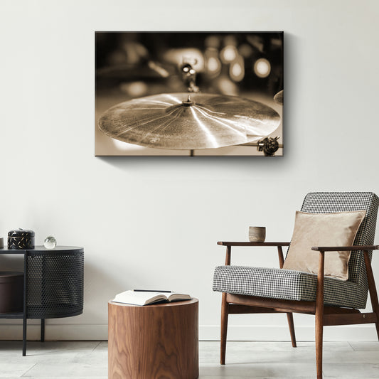 Cymbal Sepia Canvas Wall Art Style 2 - Image by Tailored Canvases