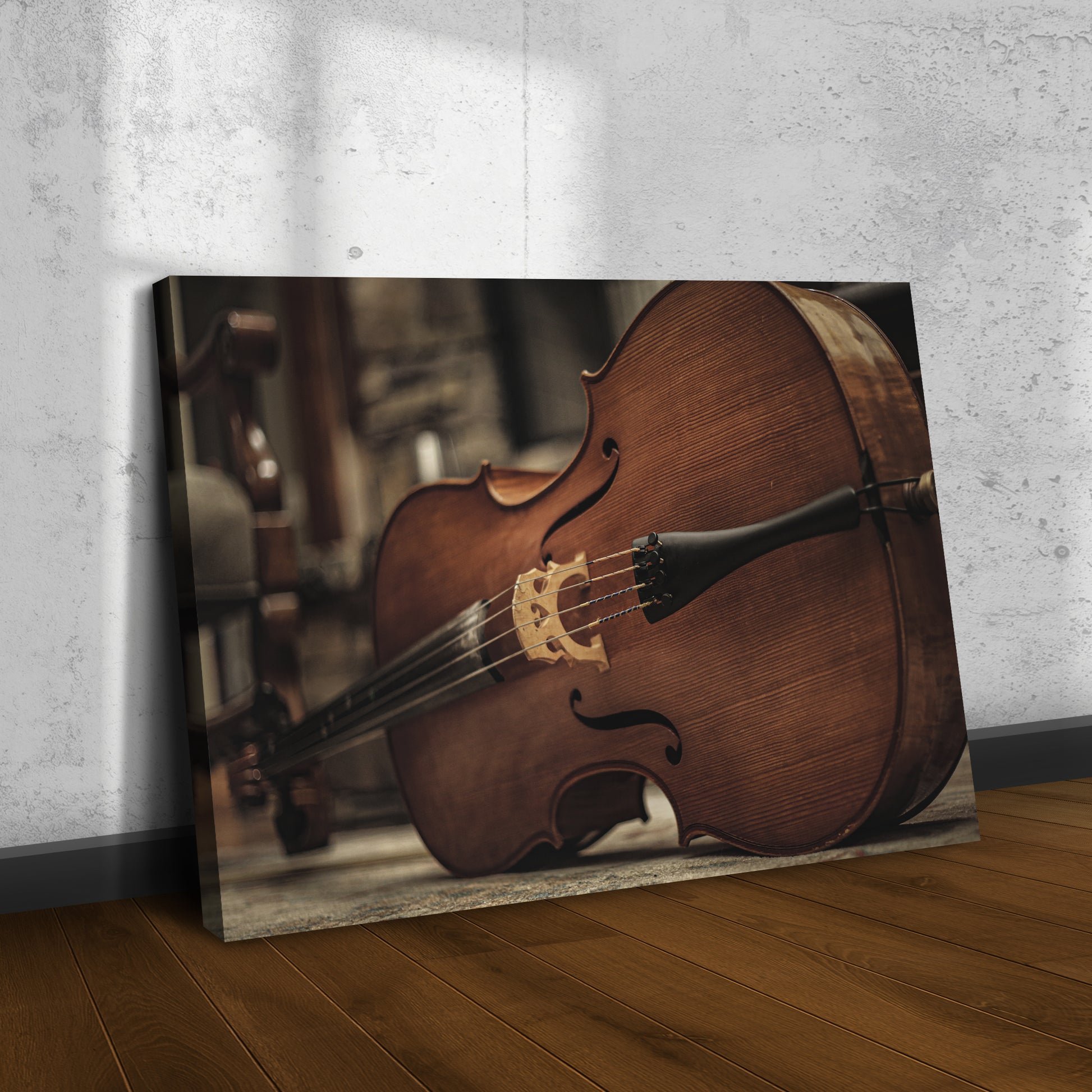 Cello Sepia Canvas Wall Art - Image by Tailored Canvases