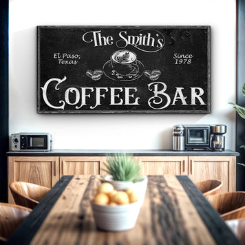 Personalized Coffee Bar Sign VI