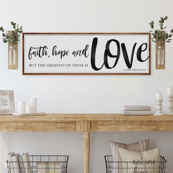 Faith Hope And Love 1 Corinthians 13:13 Faith Sign II