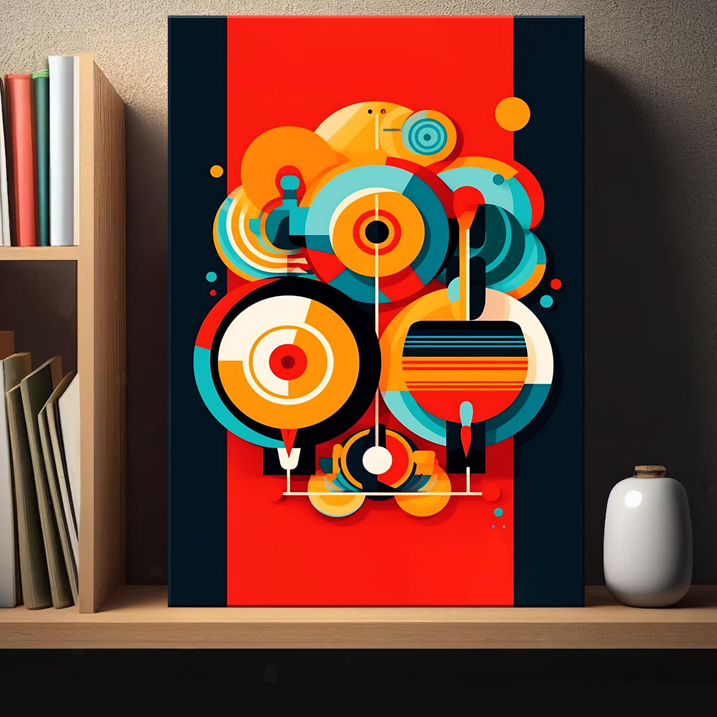 Cymbal Abstract Canvas Wall Art Style 2 - Image by Tailored Canvases